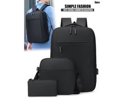 Laptoptas - aktetas Laptoptas dames en heren - 3-Delige Business Rugzak Set voor Mannen – Grote Capaciteit Laptop Rugzak met Schoudertas en Laptoptas