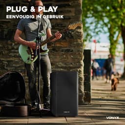 Speaker met Bluetooth - Vonyx VSA500BP - 800 Watt - Partybox - 2 draadloze mics - 1 heaset mic — thumbnail 5
