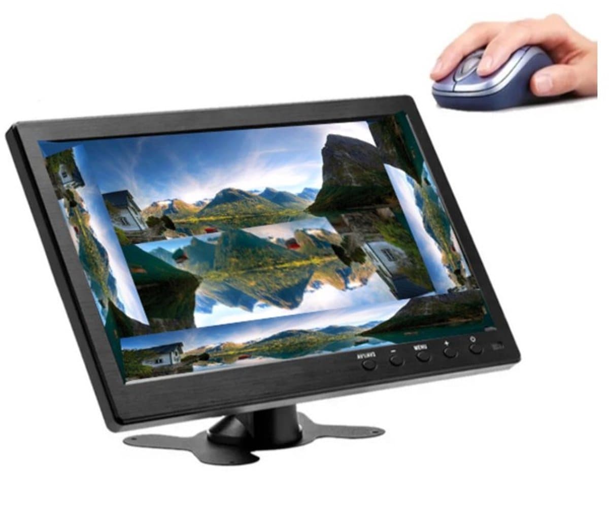 Gabrys® Draagbare scherm - groot scherm - HDMI Display - Portable Monitor - Beeldscherm -10.1 Inch - 1024x600 - auto - vrachtwagen - Draagbare monitor - Draagbare scherm - Monitor voor bewakingscamera - mini TV - 1 jaar Garantie — afbeelding 1
