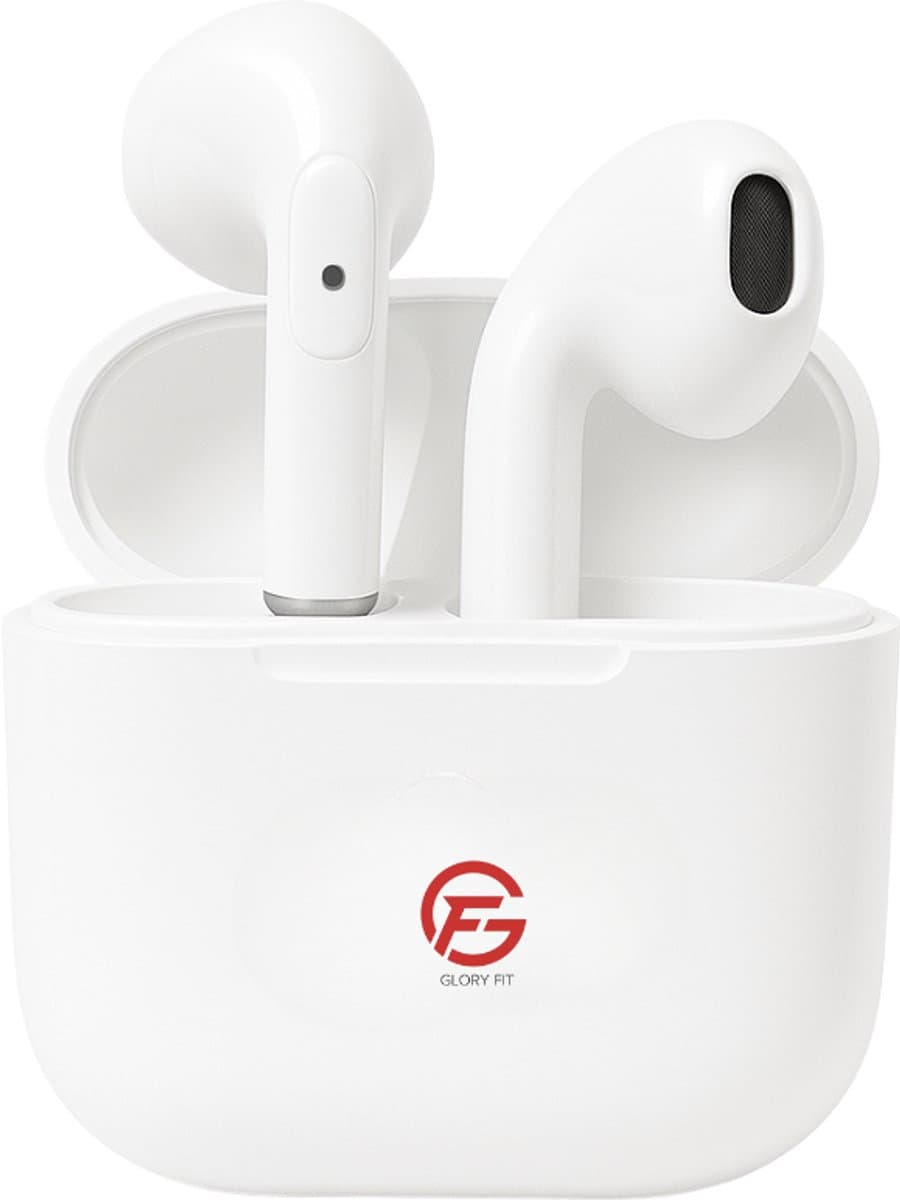 Draadloze Oordopjes Bluetooth 5.3 – Snelle Verbinding – Lange Batterijduur – Ingebouwde Microfoon – Geschikt voor iPhone & Android – Wit — afbeelding 1