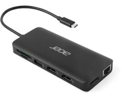 Acer 12-in-1 – Docking Station – Laptop – USB-C – 4K HDMI – Plug & Play - Zwart