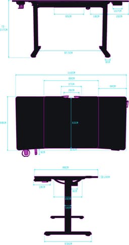 Ultradesk LEVEL V2 – Bureau voor Gaming, Home Office & Kantoor – Wit – Elektrisch verstelbaar – Incl. XL Muismat & Accessoires — thumbnail 2