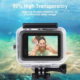 Geschikt voor Waterdichte behuizing GoPro Hero 13/12/11/10/9 zwart, 60M duikbeschermende behuizing Geschikt voor GoPro 13/12/11/10/9 actioncamera, waterdichte beschermhoes met snelkoppeling — thumbnail 2