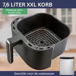 Sommertal heteluchtfriteuse HF760-7,6L XXL Airfryer - touchscreen, 8 programma's, 2000 watt - energiezuinig en gezond - grote friteuse - Air Fryer — thumbnail 4