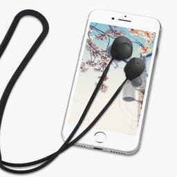 kwmobile Strap Compatible with Sony WF-C700N - Silicone Cord Holder for Wireless Earphones - Black — thumbnail 6