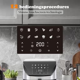Digitale Airfryer XXL Hetelucht friteuse Sinaopus 8001-8L Grote Capaciteit voor 5 Personen-Snelle Opwarming-12 Voorgeprogrammeerde Functies-eenvoudig te reinigen-LED display — thumbnail 9