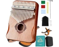Kalimba 17 Tonen - met Standaard, Hoes & Accessoires - Duimpiano