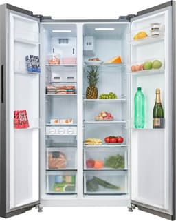 Inventum SKV0178R No Frost energiezuinige Amerikaanse koelkast - 555 liter - Digitaal led-display - IJsblokjesmaker - Stil: 37 dB Superkoelen - Supervriezen - 2 deuren - Energielabel D - RVS — thumbnail 4
