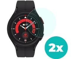 Samsung Galaxy Watch 5 Pro screenprotector - 2 stuks - Geschikt voor Samsung Galaxy Watch 5 Pro 45 mm - Bescherming smartwatch scherm - Beschermer Samsung Galaxy Watch 5 Pro 45mm screen protector beschermplaatje - 2 stuks