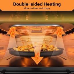 RFWR® Dubbele kamer heteluchtfriteuse 12 liter - 2600 W, 8-in-1 airfryer met touchscreen — thumbnail 5