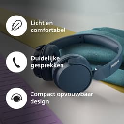 Philips 4000 series TAH4209BL/00 hoofdtelefoon/headset Draadloos Hoofdband Oproepen/muziek Bluetooth Blauw — thumbnail 10