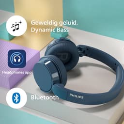 Philips 4000 series TAH4209BL/00 hoofdtelefoon/headset Draadloos Hoofdband Oproepen/muziek Bluetooth Blauw — thumbnail 8
