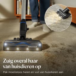 BISSELL PowerClean FurGuard Draadloze Steelstofzuiger - 280W Motor - 50 Min Gebruikstijd - Anti-klit Borstel - 2 in 1 Steel- en Handstofzuiger - Zelfstaand Design - HEPA-filter - LED-koplampen - Stick Vacuum Cleaner - Verwijderbare Batterij - 4093N — thumbnail 4