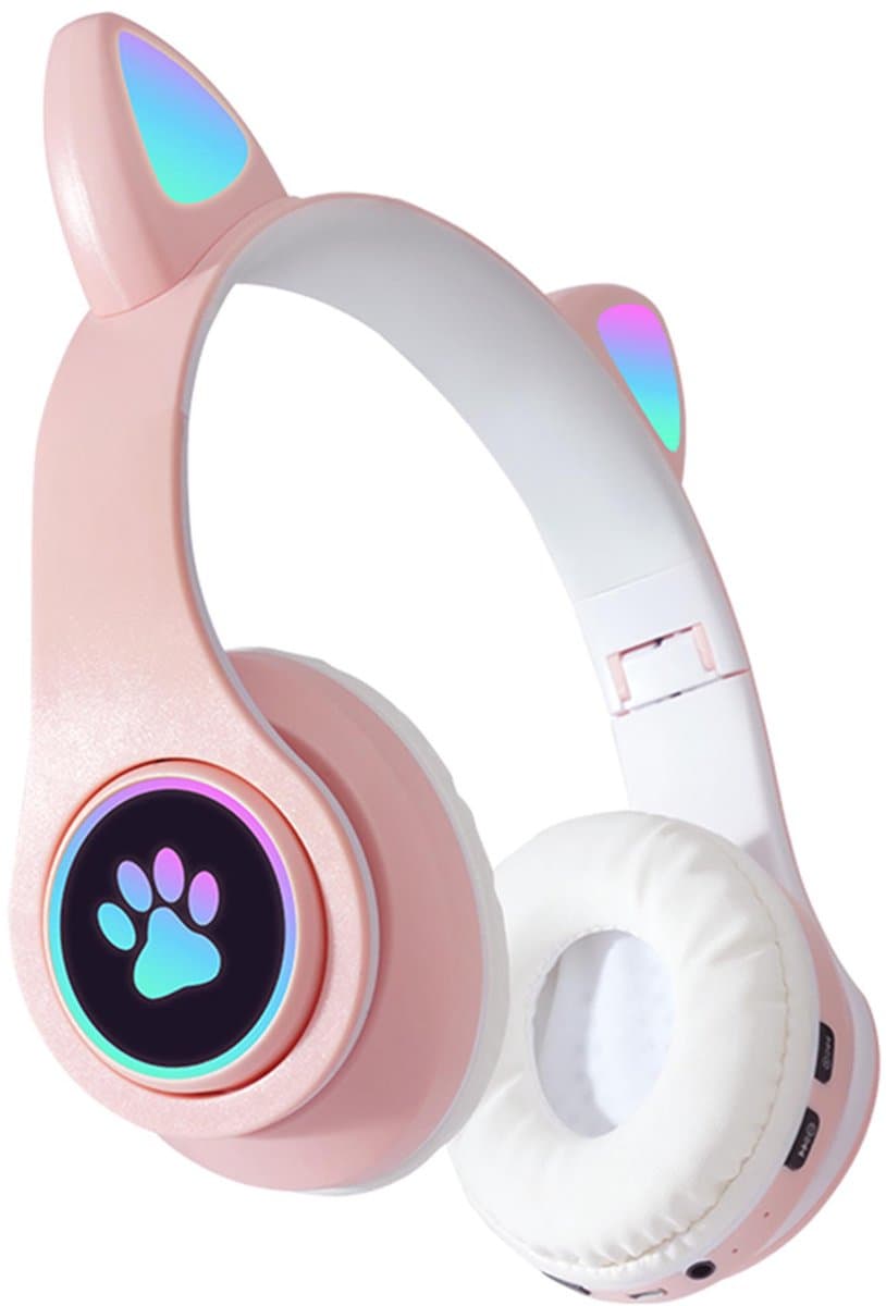 KINSI koptelefoon kinderen draadloos - Kinder Koptelefoon met Kattenoortjes - Multi-apparaat Compatibel — afbeelding 1