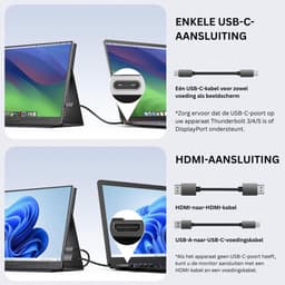 Portable Monitor - Draagbare Scherm - Uitbreider - Full HD — thumbnail 2