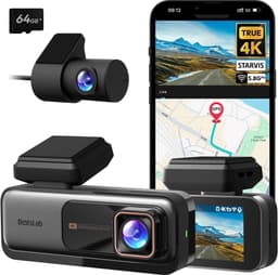 360 Botslab G980H 4K Wifi GPS 2CH 64gb dashcam auto voor en achter- 4K camera voor + 2K achter - 2,45 inch LCD scherm -Nachtzicht - Wifi en GPS - 170 graden groothoek- WDR- 24/7 parkeerbewaking- ADAS- 64gb Micro SD kaart - dashcam voor auto — thumbnail 1