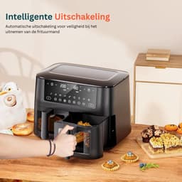 DailySupplies® Dubbele Airfryer XXXL - Duo Heteluchtfriteuse - Geschikt voor Accessoires - Zwart — thumbnail 4