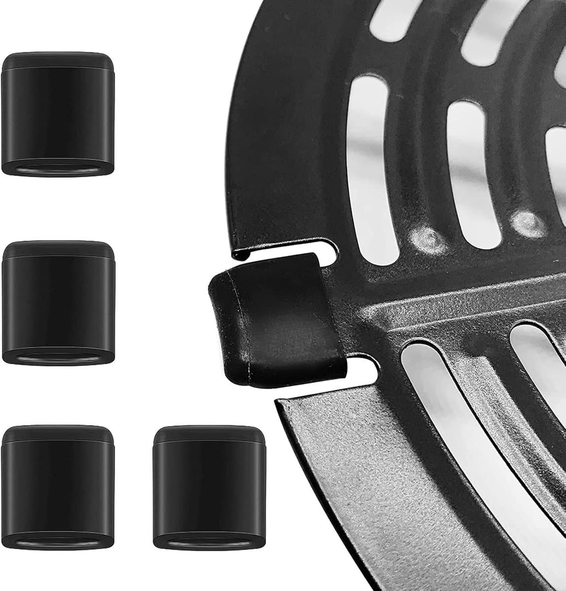 Airfryer rubberen bumpers, 4 stuks verbeterde airfryer rubberen puntjes, siliconen tabs, rubberen tabs, rubberen stukken Geschikt voor 2QT, 3.7QT, 5QT airfryer crisper plaat bak — afbeelding 1