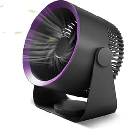 Tafelventilator-Mini USB Ventilator - Tafelventilator draadloos - Stille Mini Fan - Hangende ventilator-Wandventilator-Grijze tafelventilator-Draagbare ventilator op batterijen-4 blaasstanden-Geschikt voor thuis, kantoor, slaapkamer — thumbnail 1