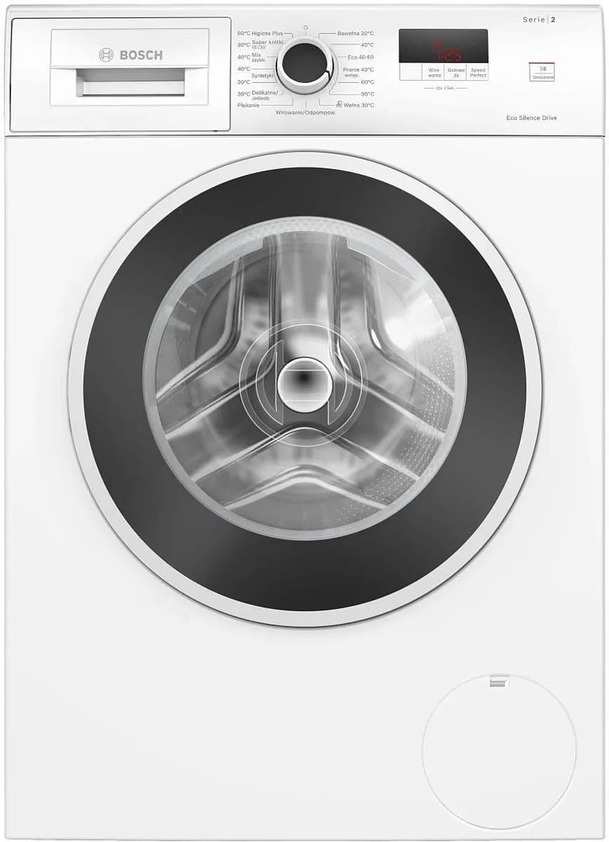 Bosch WGE03209PL - Wasmachine - Wit - Voorlader - 71 dB - A label - 8 kg vulgewicht - 1200 rpm - Poolstalig Display — afbeelding 1