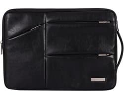 Laptophoes 13.3 Inch XV PU – Laptop Sleeve met Extra Vakken - Geschikt voor Macbook Air & Pro - Zwart
