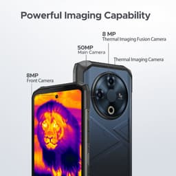 DOOGEE Fire 6 Thermisch ontgrendeld 4G robuuste smartphone 6,56" Batterij 10400 mAh 16GB + 256GB 50MP + 8MP,Blauw — thumbnail 4