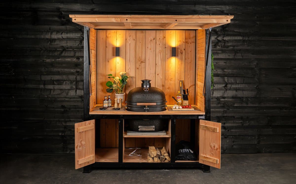 Stilt - Buitenkeuken- Close- overdekt BBQ'en met een Klepdeur- Uniek model/ bescherming van je BBQ — afbeelding 1