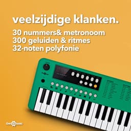 VISIONKEY-1 Mini Elektrisch Keyboard met 37 Toetsen - Draagbaar Toetsenbord Piano voor Kinderen & Beginners - Groen — thumbnail 5