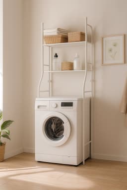 Wasmachine Ombouw - Wit - Universeel - Wasmachine Organizer - Wasmachine Kast — thumbnail 4