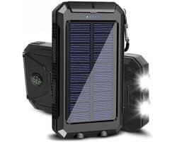 PureVolt Powerbank 20.000mah - Geschikt voor IPhone & Samsung - Powerbank op Zonneenergie - Solar Charger — thumbnail 1