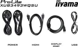 iiyama ProLite XUB3493WQSU-B6 - 34 inch - WQHD - IPS - USB-Hub (4x) - Verstelbaar — thumbnail 3