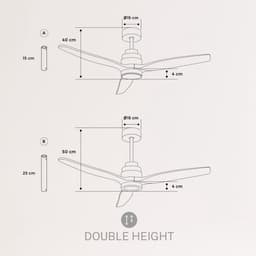 RFWR® Plafondventilator met licht en afstandsbediening - Stil, efficiënt en programmeerbaar — thumbnail 4