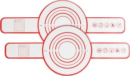2 stuks Bakmat voor Nederlandse Oven - Broodslinger - Siliconen- Sling-bakmat met lange handgreep - Broodbakmat - Herbruikbare Nederlandse Ovenvoering met Lange Handvatten-Geschikt voor airfryer, oven en magnetron -52,5×21,5×0.04cm - rood — thumbnail 1