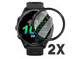 Screenprotector geschikt voor Garmin Forerunner 970 – 47 mm – 2-Pack - Volledige cover - Hoge kwaliteit screen protector – PMMA – 47mm – 2 stuks - TechDefend