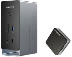 Cabletime - 10Gbps - USB C - 16 in 1 Docking Station - 3 externe beeldschermen - SSD behuizing