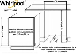 Whirlpool WIO 3T133 PLE - Volledig integreerbare inbouwvaatwasser — thumbnail 2