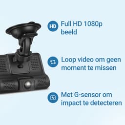 Living Needs Dashcam Auto – Voor & Achter Full HD Camera – Parkeerstand – G-sensor – Nachtvisie – 170° Groothoek – Loop Recording — thumbnail 2