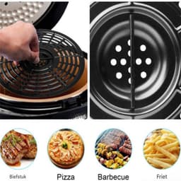 Air Fryer-bakmat - Reservemand luchtfriteuse - vervangende grillpan - Herbruikbare luchtfriteuse-inzetstukken - voor koken, grillen, keuken, braden (20 cm) - 1stuk — thumbnail 4