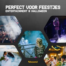 Rookmachine met LED’s - BeamZ S553L - Set met 5 liter vloeistof - Voor Halloween - RGB LED’s - 550W — thumbnail 4