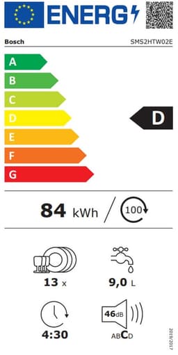 Bosch SMS2HTW02E - Serie 2 - Vaatwasser - Vrijstaande vaatwasser - 60 cm - Wit - Energielabel D - Home Connect - Extra Droog: optie voor extra grondige droogresultate — thumbnail 11