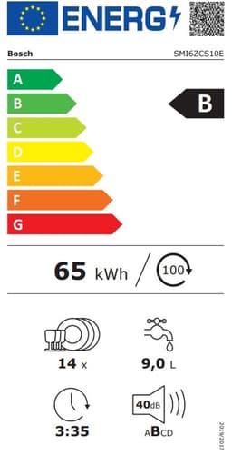 Bosch SMI6ZCS10E - Series 6 - Inbouwvaatwasser - 60 cm - Half integreerbaar - Zeer stil - Energielabel B - PerfectDry met zeolith: perfecte droogresultaten met een laag energieverbruik -Home Connect — thumbnail 15