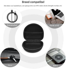 Harde, veilige hoofdtelefoonhoes - Geschikt voor de meeste merken/Bluetooth/HIFI/bedrade hoofdtelefoons/gaming-hoofdtelefoons - Draagbaar - Waterdicht en schokbestendig - Druk- en slijtvast - Hoge kwaliteit! — thumbnail 3