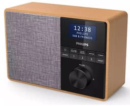 PHILIPS TAR5505 - Draagbare Radio Met Bluetooth - Houten Behuizing - DAB+/FM-Radio, - Luidsprekerdriver - Keukentimer - Keukenradio - Netspanning Of Batterijvoeding — thumbnail 1
