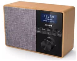 PHILIPS TAR5505 - Draagbare Radio Met Bluetooth - Houten Behuizing - DAB+/FM-Radio, - Luidsprekerdriver - Keukentimer - Keukenradio - Netspanning Of Batterijvoeding