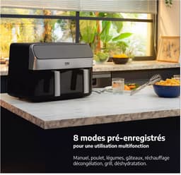 Beko FRL6488 dubbele Airfryer - Zwart - 9,5 l inhoud - 2400 W - Warmhoudfunctie - Timer — thumbnail 10