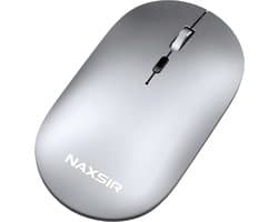 NAXSIR Bluetooth Muis 2.4G Draadloos - Compatibel met Laptop & PC - Ergonomische Muis met Stille Knoppen - Snelkoppeling voor Productiviteit - Plug & Play