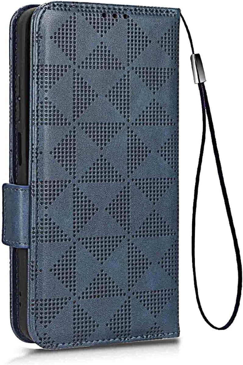 Allecto Plus - Leren Hoesje voor Smartphone - Blauw - Met Magneetsluiting en Kaartsleuf — afbeelding 1