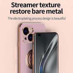 Allecto Plus - Hoes voor Xiaomi 13 Lite 5G wit siliconen TPU bumper case met ringstandaard — thumbnail 4
