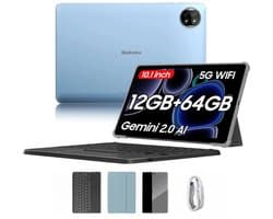 Blackview Tab 20 WiFi Tablet - Met Toetsenbord - 10 inch - 12GB RAM - 64GB ROM - Android 15 - 6600mAh - OTG - FM - Blauw