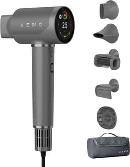 AENO Haardroger HD5 Grijs, 1500W, Spraakbesturing, Ionisator, Touch LCD, Infrarood Afstandsbescherming, AI Besturing Föhn Grijs — thumbnail 1